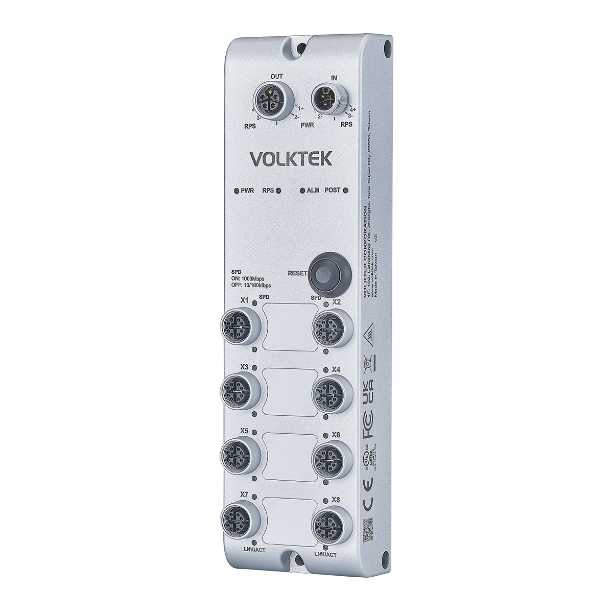 定揚|工業乙太網路交換器-輕管理型交換器-8075-8GT-M12